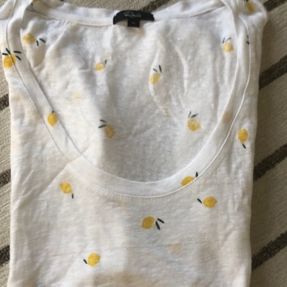 Tail lemon linen ss top